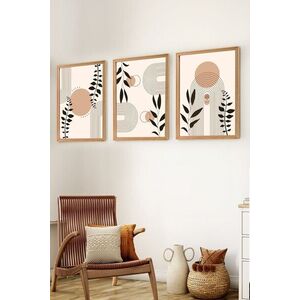 Imagine Set 3 tablouri decorative, Myk3001-1, Placă: 100% MDF , Multicolor