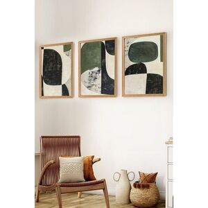 Imagine Set 3 tablouri decorative, Myk3015-1, Placă: 100% MDF , Multicolor
