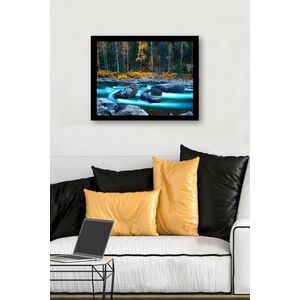 Imagine Tablou decorativ, SC0416, Rama din lemn (grosime 3 cm), Multicolor