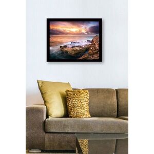 Imagine Tablou decorativ, SC1262, Rama din lemn (grosime 3 cm), Multicolor