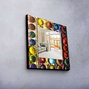 Imagine Oglinda decorativa, MA-049, Cadru din lemn de pin (grosime: 27 mm), Multicolor