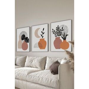 Imagine Set 3 tablouri decorative, 3Cnvs16, 50 x 70 cm, 3 piese, Multicolor
