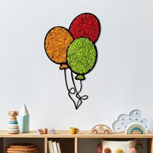 Imagine Decoratiune de perete, Moss, Dimensiuni: 62 x 36 cm, Roșu / Verde / Portocaliu