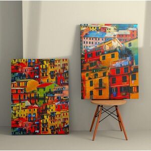 Imagine Set 2 tablouri decorative, 2KNV4259, Lemn, Multicolor