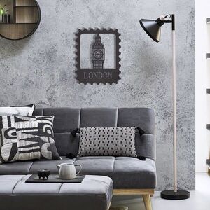 Imagine Decoratiune de perete, London Stamp, Dimensiune: 30 x 37 cm, Negru