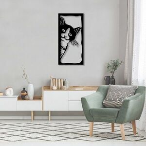 Imagine Decoratiune de perete, The Cat, Dimensiune: 35 x 70 cm, Negru