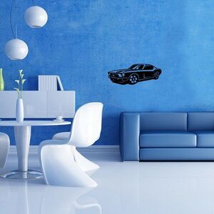 Imagine Decoratiune de perete, Mustang, 70 x 27 cm, Negru