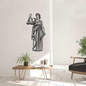 Imagine Decoratiune de perete, Justice, Dimensiune: 35 x 70 cm, Negru