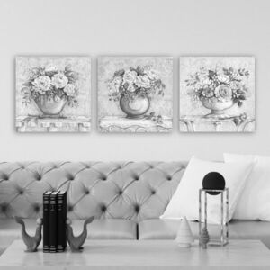Imagine Set 3 tablouri decorative, drprc9026, Rama din lemn (grosime 3 cm), Multicolor
