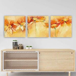 Imagine Set 3 tablouri decorative, Partmdr06, Rama din lemn (grosime 3 cm), Multicolor