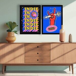 Imagine Set 2 tablouri decorative, 2p3752softct-004, Lemn, Multicolor