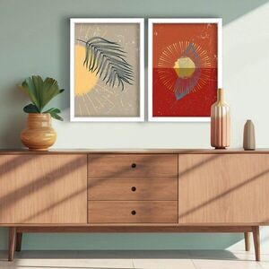 Imagine Set 2 tablouri decorative, 2p3752softct-015, Lemn, Multicolor