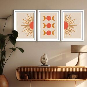 Imagine Set 3 tablouri decorative, 3p3752softct-016, Lemn, Multicolor