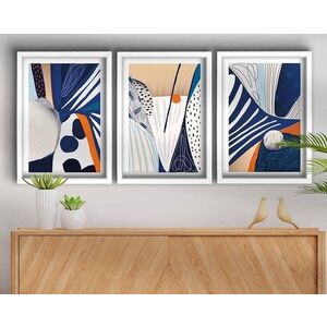 Imagine Set 3 tablouri decorative, 3P3853NISCT-015, Lemn, Multicolor