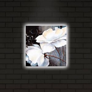Imagine Tablou decorativ cu lumina LED, 2828DACT-2, Dimensiune: 28 x 28 cm, Multicolor
