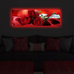 Imagine Tablou decorativ cu lumina LED, 3090DACT-31, 30 x 90 cm, Multicolor