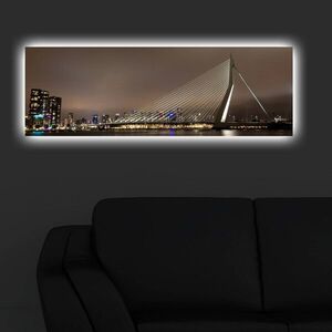 Imagine Tablou decorativ cu lumina LED, 3090DACT-33, 30 x 90 cm, Multicolor