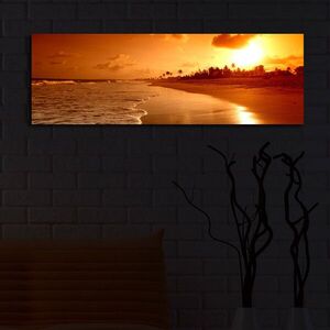 Imagine Tablou decorativ cu lumina LED, 3090İACT-38, 30 x 90 cm, Multicolor