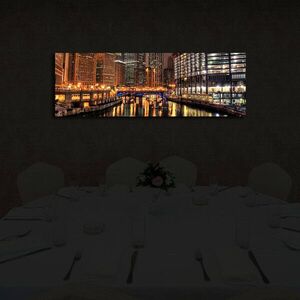 Imagine Tablou decorativ cu lumina LED, 3090İACT-49, 30 x 90 cm, Multicolor