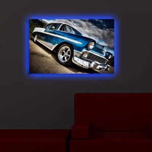 Imagine Tablou decorativ cu lumina LED, 4570DACT-46, Dimensiune: 45 x 70 cm, Multicolor
