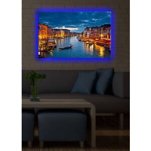 Imagine Tablou decorativ cu lumina LED, 4570DACT-8, Dimensiune: 45 x 70 cm, Multicolor