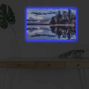 Imagine Tablou decorativ cu lumina LED, 4570DHDACT-013, Dimensiune: 45 x 70 cm, Multicolor