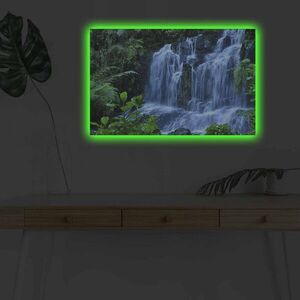 Imagine Tablou decorativ cu lumina LED, 4570DHDACT-023, Dimensiune: 45 x 70 cm, Multicolor