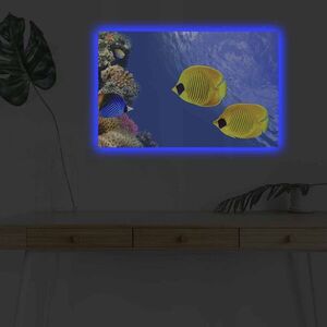 Imagine Tablou decorativ cu lumina LED, 4570DHDACT-075, Dimensiune: 45 x 70 cm, Multicolor