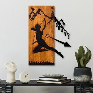 Imagine Decoratiune de perete, Brave, Lățime: 41, 5 cm Înălțime: 58 cm Adâncime: 3 cm, Nuc / Negru