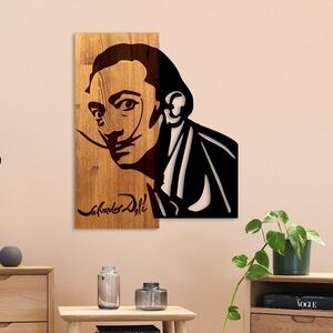 Imagine Decoratiune de perete, Salvador, Lățime: 48 cm, Nuc / Negru