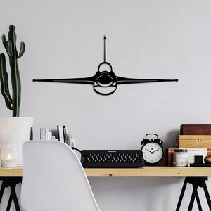 Imagine Decoratiune de perete, F-16 Jet Fighter, Dimensiune: 60 x 25 cm , Negru