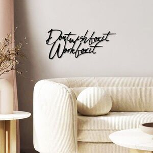 Imagine Decoratiune de perete, Wish Work, Dimensiune: 55 x 23 cm , Negru