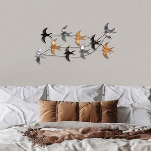 Imagine Decoratiune de perete, Flock of Swallows 2, Dimensiuni: 45 x 104 x 8 cm, Multicolor