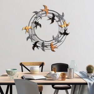 Imagine Decoratiune de perete, Spiral Flock 6, Dimensiuni: 87 x 87 x 5 cm, Multicolor