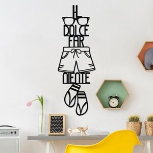 Imagine Decoratiune de perete, Dolce Far Niente 3, Dimensiune: 30 x 85 cm, Negru