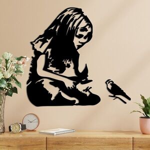 Imagine Decoratiune de perete, Banksy Metal 07, (Grosime: 1, 5 mm), Negru