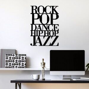 Imagine Decoratiune de perete, We Love Music, Dimensiune: 70 x 49 cm, Negru