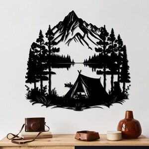 Imagine Decoratiune de perete, Weekend, Dimensiuni: 59 x 62 cm, Negru