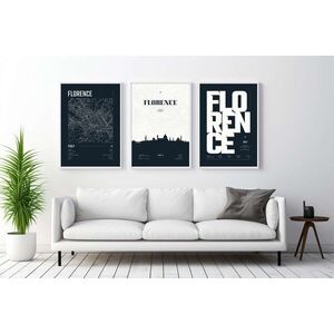 Imagine Set 3 tablouri decorative, Mp3-00120, Imprimare digitala, Multicolor