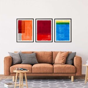 Imagine Set 3 tablouri decorative, Mp3-00122, Imprimare digitala, Multicolor
