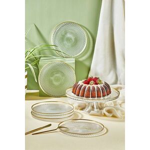 Imagine Set farfurii pentru desert (7 piese), L'essentiel Maison, 337GLZ1101, Suport: 28 cm (1 bucată), Transparent