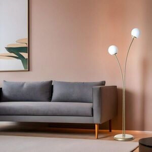 Imagine Lampadar, L'essentiel Maison, 534LUN4527, Aur/Alb