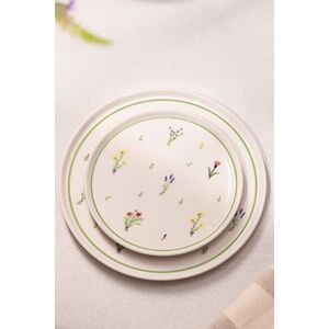 Imagine Set de servire pentru tort (4 piese), L'essentiel Maison, 127RKL1607, Alb/Verde