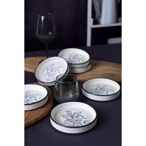 Imagine Set boluri ceramice (6 bucăți), L'essentiel Maison, 275KRM2361, Antibacterian, Alb/Negru