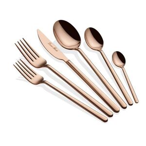 Imagine Set de tacâmuri (36 de piese), L'essentiel Maison, 645DRM1227, Lingură de masă: 21, 3 cm (6 bucăți), Auriu roz