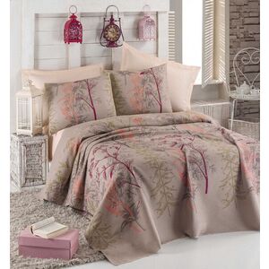 Imagine Set cuvertura pique dubla, L'essentiel Maison, Urla, Beige / Red / Salmon / Green