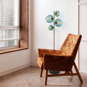Imagine Lampadar, L'essentiel Maison, 521SHN3659, Albastru / Auriu