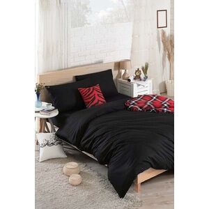 Imagine Lenjerie de pat dubla, L'essentiel Maison, Düzboya, Negru