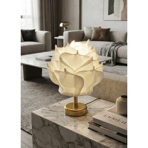 Imagine Lampa de masa, L'essentiel Maison, 627GNT1020, Alb / Aur antic