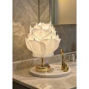 Imagine Lampa de masa, L'essentiel Maison, 627GNT1021, Alb / Auriu strălucitor
